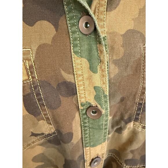 Anthropologie Pilcro Camo Leopard Jacket Sz XLP Utility Shacket Streetwear Style - Picture 9 of 15